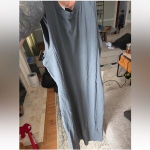 Lululemon Grey Ribbed Midi Dress Size 8